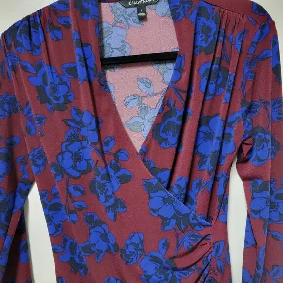 41 Hawthorn Floral Wrap Blouse Size Small - Picture 2 of 5